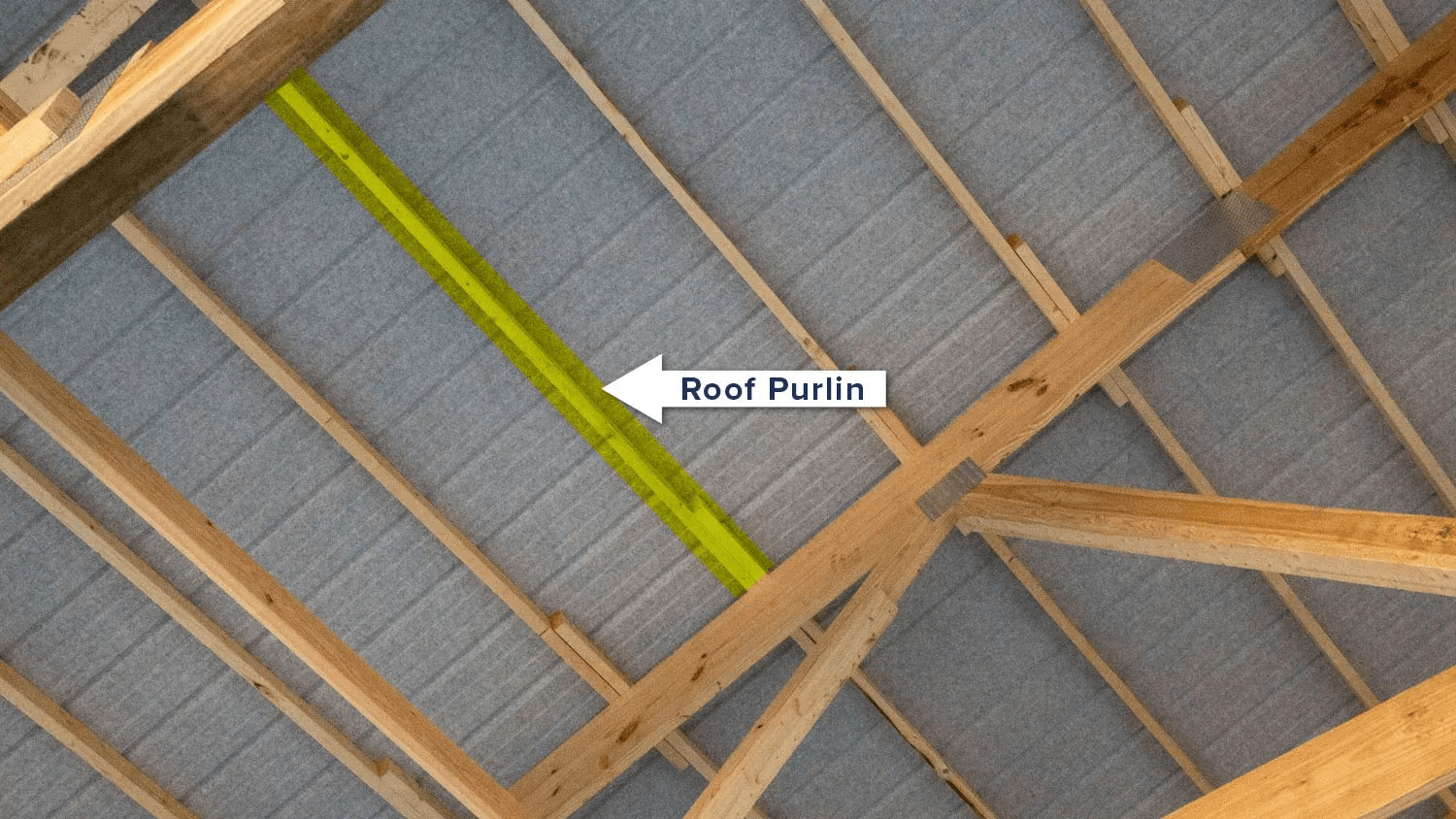 Steel purlin installation on industrial roof